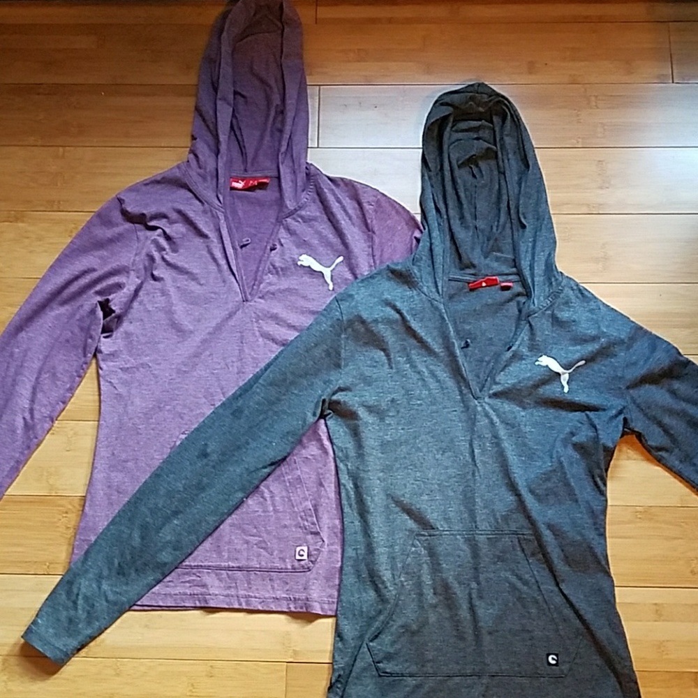 Two Puma hoodies